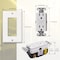 Faith Self-Test 15A GFCI Outlet Receptacle with Wall Plate, White, PK 10 GLS-15A-WH-10 - alternate 3